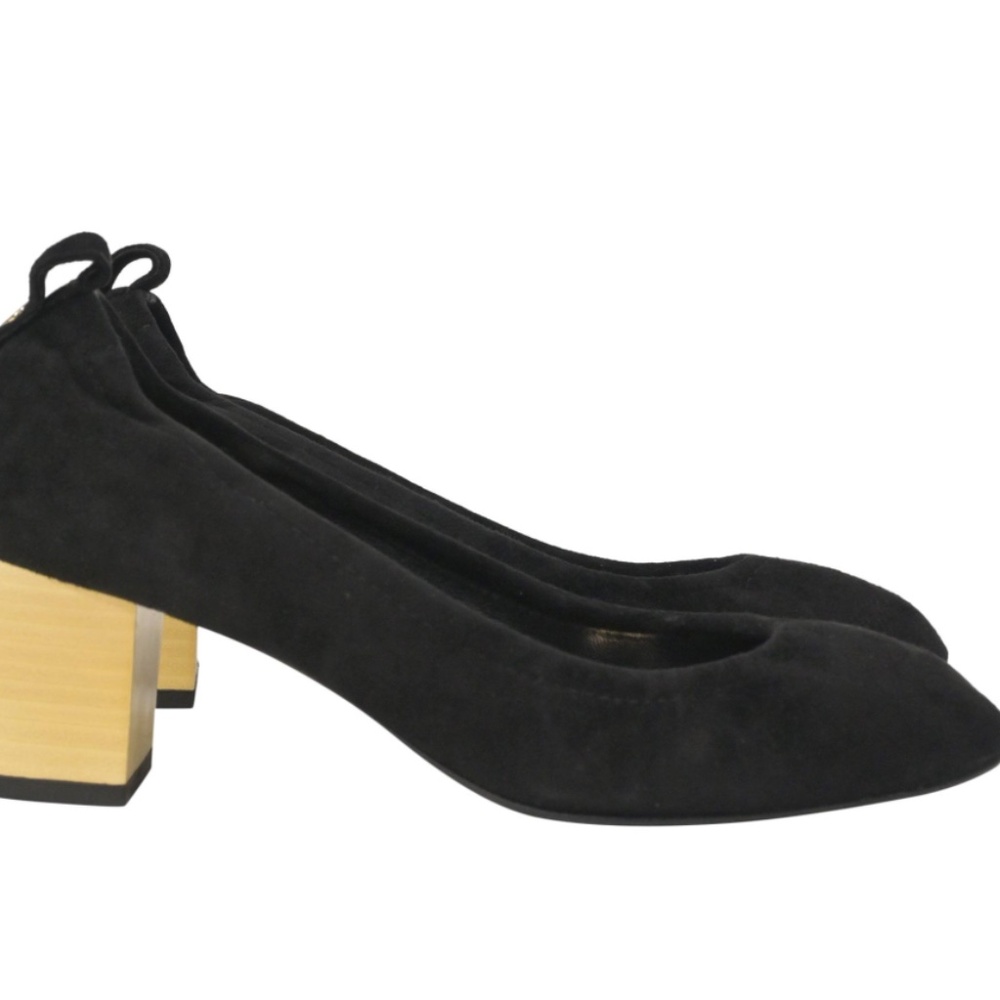 Lanvin suede ballerinas stack heel 36.5